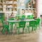 Flash Furniture Rectangle Activity Table, Plastic, Steel, Grey YU-YCY-060-0036-RECT-TBL-GREEN-GG - alternate 1